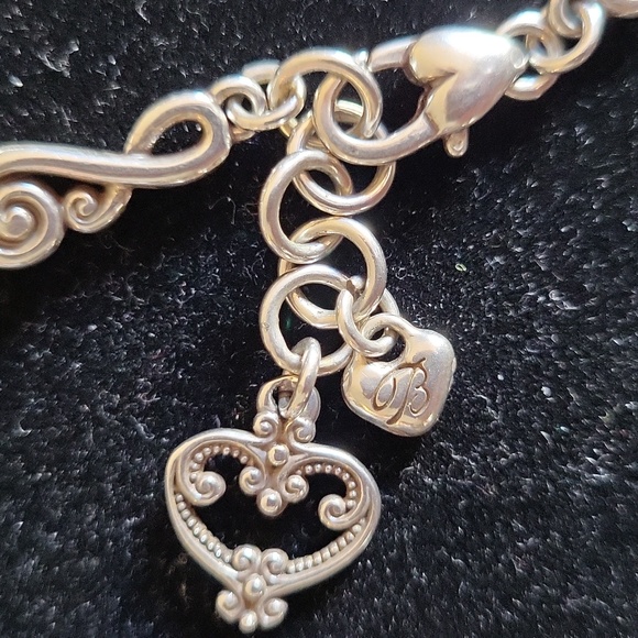 Brighton Palazzo Silver Heart Crystal Bracelet, 9 Inches - Picture 3 of 6